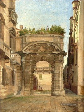 venedig Ölbilder verkaufen - Eingang zum Morosini Palace in San Salvator Venedig Jean Jules Antoine Lecomte du Nouy Orientalist Realism